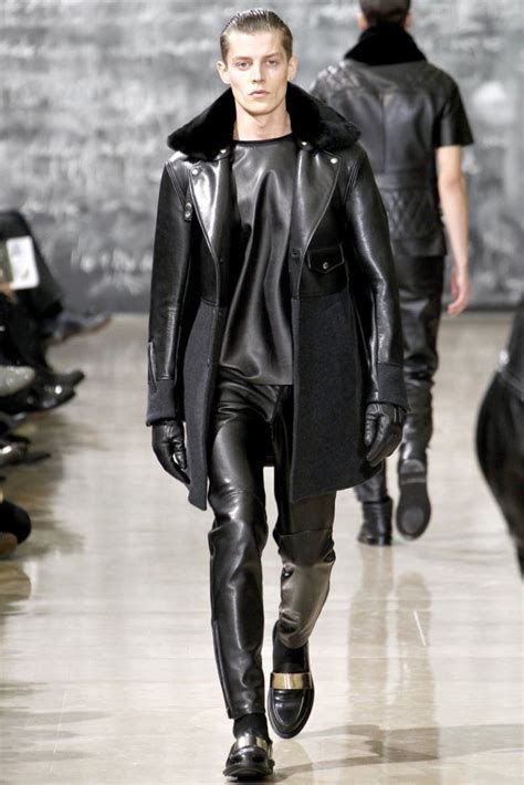 ysl mens leather pants